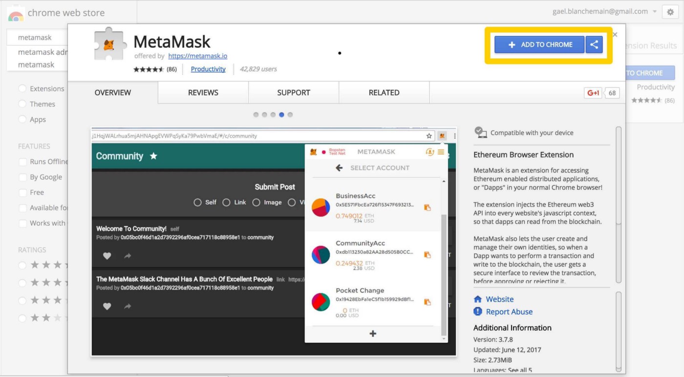 metamask wallet chrome